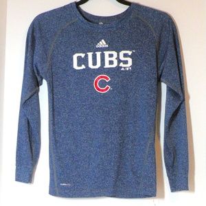 Adidas Chicago Cubs Blue Long Sleeve Shirt…